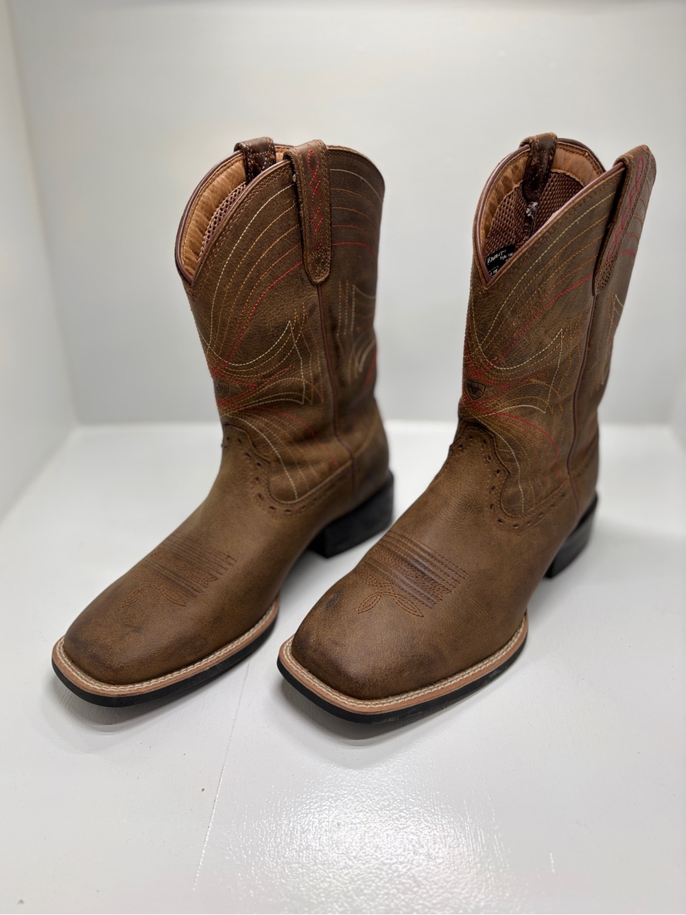 Ariat Heritage Western Boots Women's 8EE Brown Leather Cowboy Riding Boots - Picture 5 of 11
